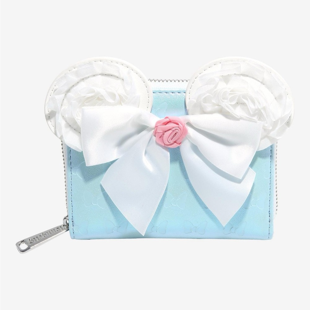 Minnie Mouse Blue and White Wallet with Bow